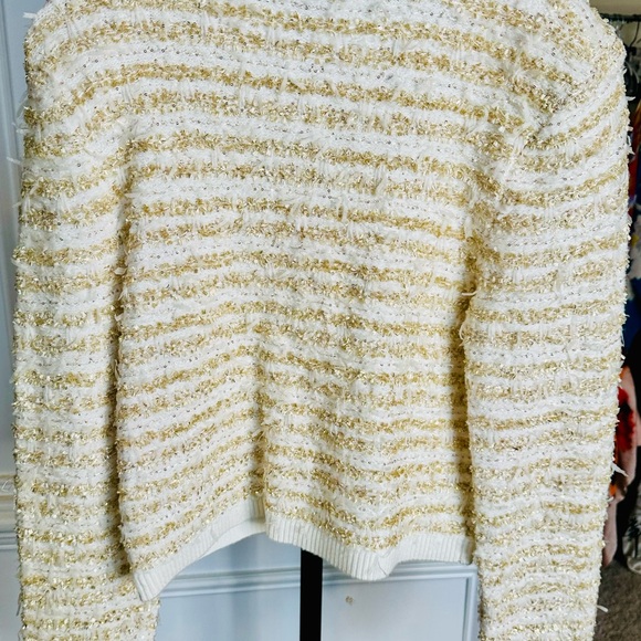 Express Cream and Gold Buttoned Cardigan - Picture 4 of 4